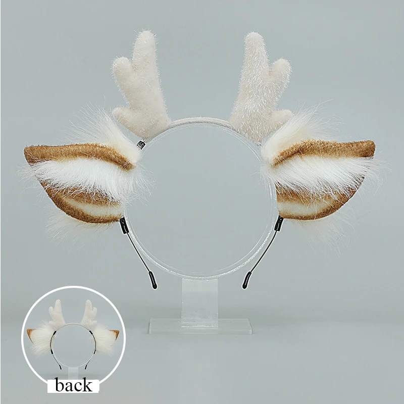Cute Plush Antler Headband Fashion Cosplay Deer Ear Head Hoop Lolita Hair Bands Holiday Party Christmas Women Hair Accessories Cute Plush Antler Headband Fashion Cosplay Deer Ear Head Hoop Lolita Hair Bands Holiday Party Christmas Women Hair Accessories