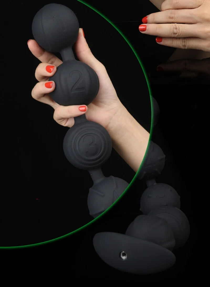 3-7beads Long Large Anal Tail Cosplay Soft Silicone Ball Dilator Sex Toys for Woman Man Anal Plug Massager Pull Beads Buttplug