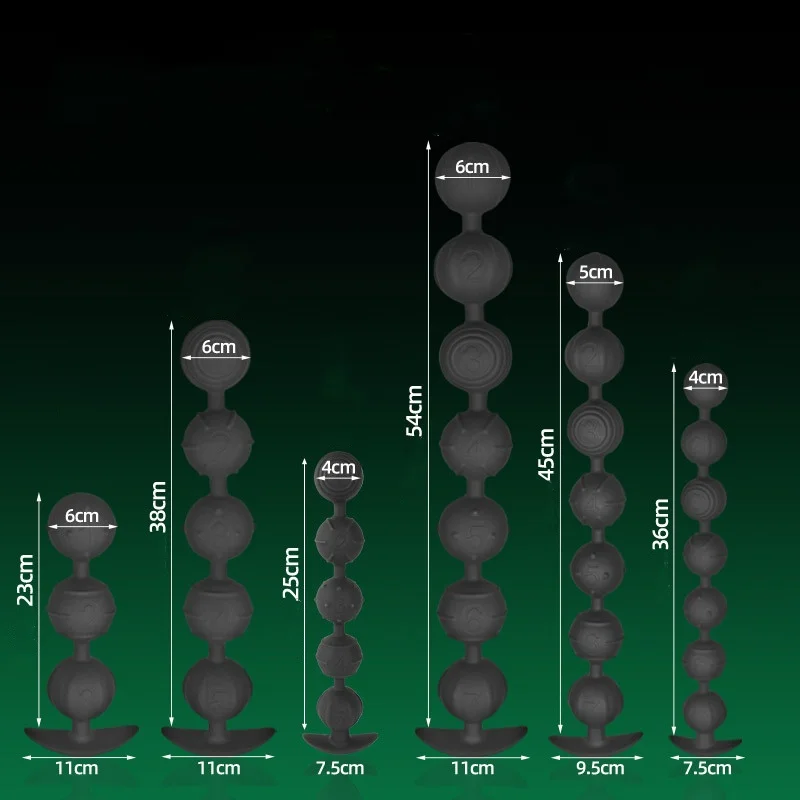 3-7beads Long Large Anal Tail Cosplay Soft Silicone Ball Dilator Sex Toys for Woman Man Anal Plug Massager Pull Beads Buttplug