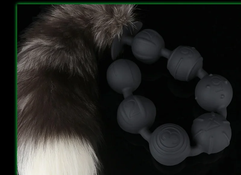 3-7beads Long Large Anal Tail Cosplay Soft Silicone Ball Dilator Sex Toys for Woman Man Anal Plug Massager Pull Beads Buttplug