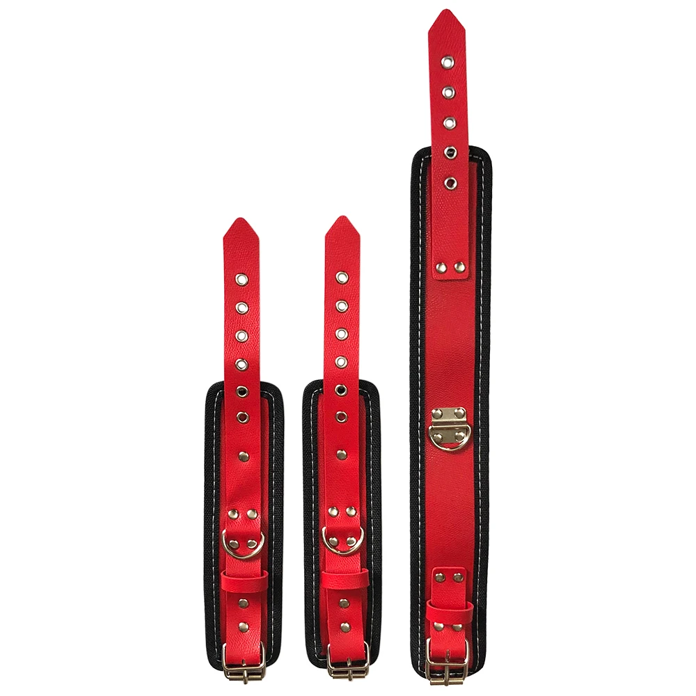 Erotic Restraints Kit Handcuffs Collar Slave Bondage BDSM Bondage Back Handcuffs Sex Bondage Adult Toys for Couple