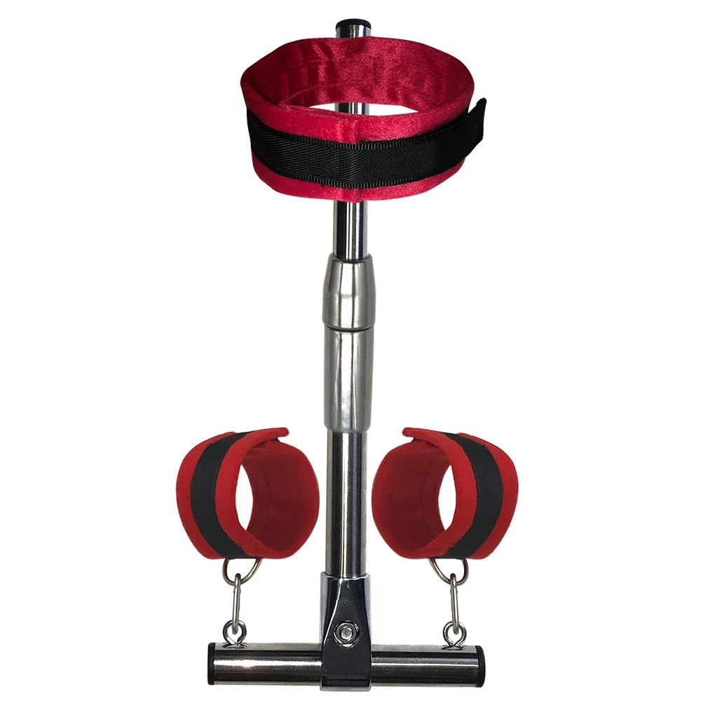 Erotic Restraints Kit Handcuffs Collar Slave Bondage BDSM Bondage Back Handcuffs Sex Bondage Adult Toys for Couple