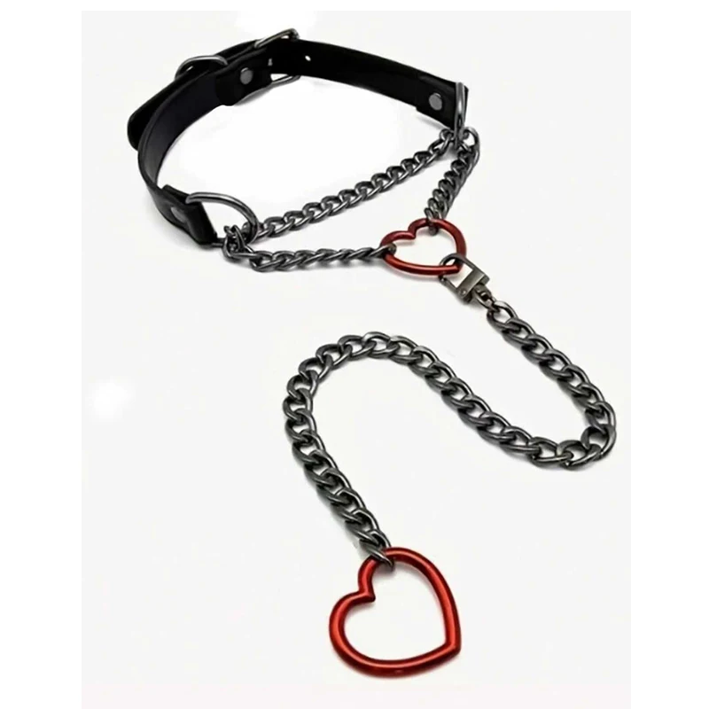 Halloween Punk Gothic Pu Leather Fashion Personality Trend Necklace Daily Holiday Party Costume Decoration Halloween Punk Gothic Pu Leather Fashion Personality Trend Necklace Daily Holiday Party Costume Decoration