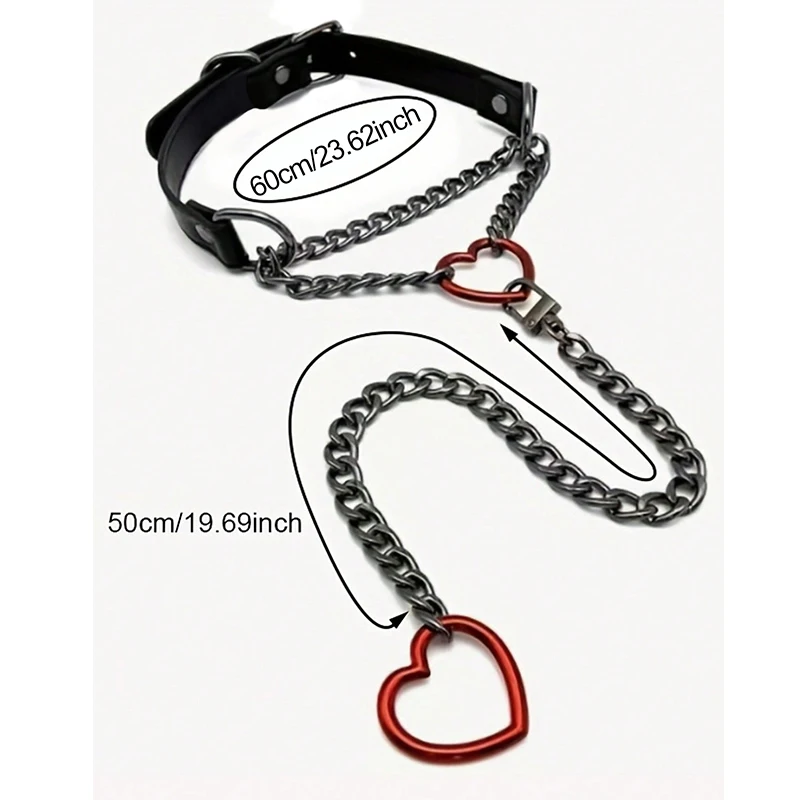 Halloween Punk Gothic Pu Leather Fashion Personality Trend Necklace Daily Holiday Party Costume Decoration Halloween Punk Gothic Pu Leather Fashion Personality Trend Necklace Daily Holiday Party Costume Decoration