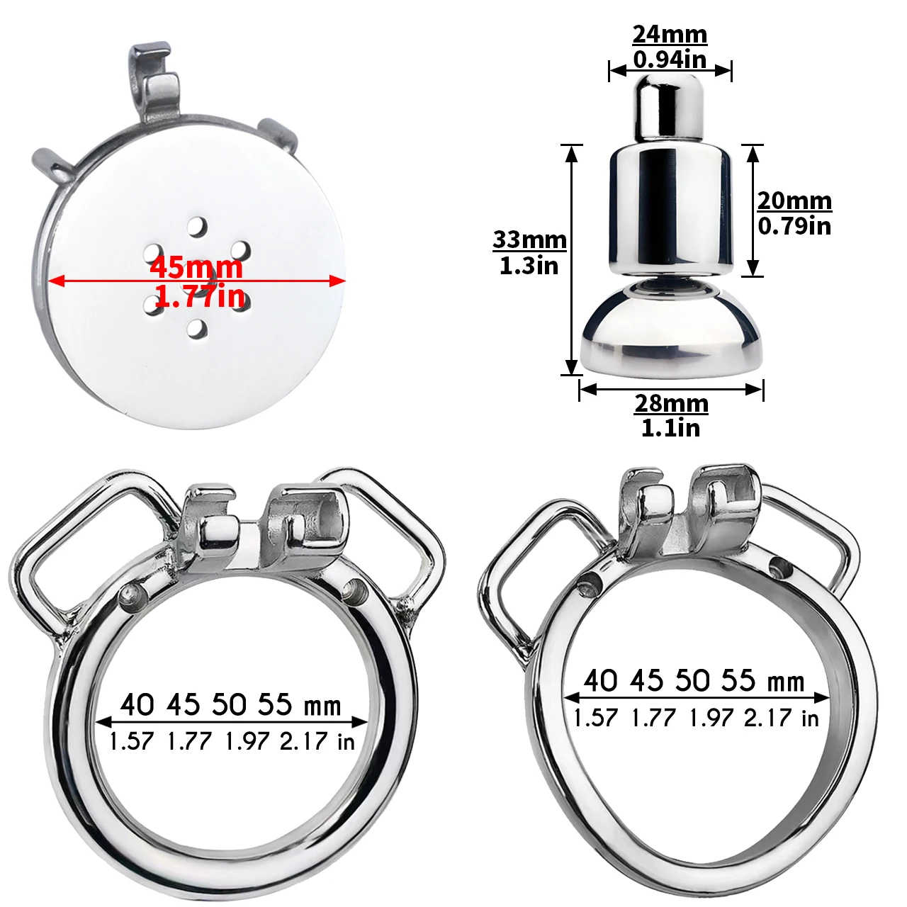 FRRK Inverted Chastity Cage With Large Realistic Dildo Urethral, Detachable Penis Catheter Accessories, BDSM Adult Fetish Toys - Imagem 2