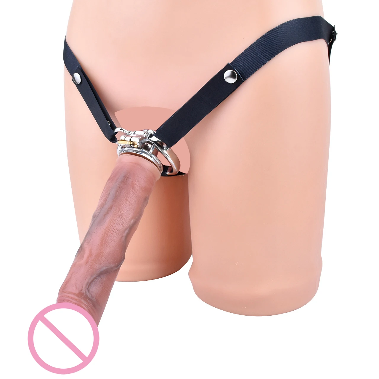 FRRK Inverted Chastity Cage With Large Realistic Dildo Urethral, Detachable Penis Catheter Accessories, BDSM Adult Fetish Toys FRRK Inverted Chastity Cage With Large Realistic Dildo Urethral, Detachable Penis Catheter Accessories, BDSM Adult Fetish Toys