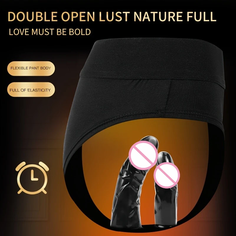 Wearable Elastic Pants Dildos Single/double Head Penis Detachable Realistic G-spot Vaginal and Anal Plug Pleasure Adult Sex Toys