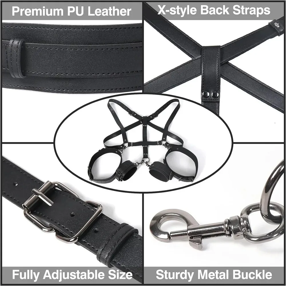 BDSM Breast Nipple To Thighs Bondage Restraints Set Anal Hook Arm Handcuffs Ankle Cuffs Detachable SM Adult Sex Toy Anal Plug BDSM Breast Nipple To Thighs Bondage Restraints Set Anal Hook Arm Handcuffs Ankle Cuffs Detachable SM Adult Sex Toy Anal Plug