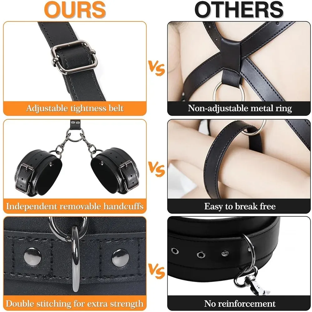 BDSM Breast Nipple To Thighs Bondage Restraints Set Anal Hook Arm Handcuffs Ankle Cuffs Detachable SM Adult Sex Toy Anal Plug BDSM Breast Nipple To Thighs Bondage Restraints Set Anal Hook Arm Handcuffs Ankle Cuffs Detachable SM Adult Sex Toy Anal Plug
