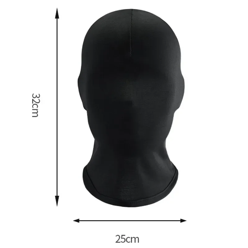 Black Full Face No Hole Cover Hat Women Men Army Tactical Cs Balaclava Cap Sun Uv Protection Bike Motorcycle Multi-Hole Ski Mask