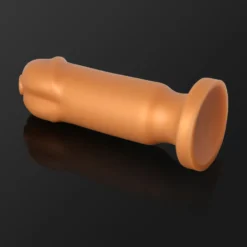 Detalhe da base larga com ventosa do plug anal glande de silicone