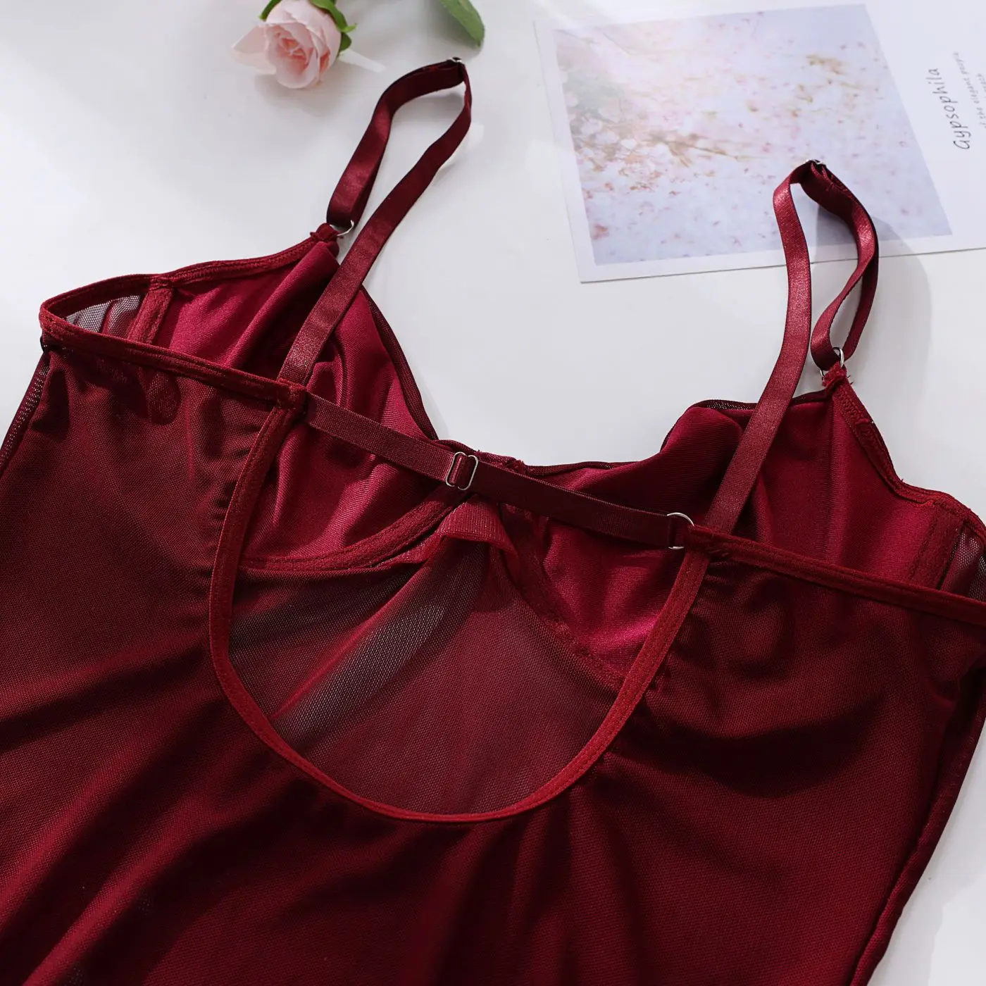 SINGREINY Sensual Sheath Solid Lingerie Rompers Fashion Oversleeve Strapless Slim Playsuits Women Sheer Mesh Sexy Bodysuits