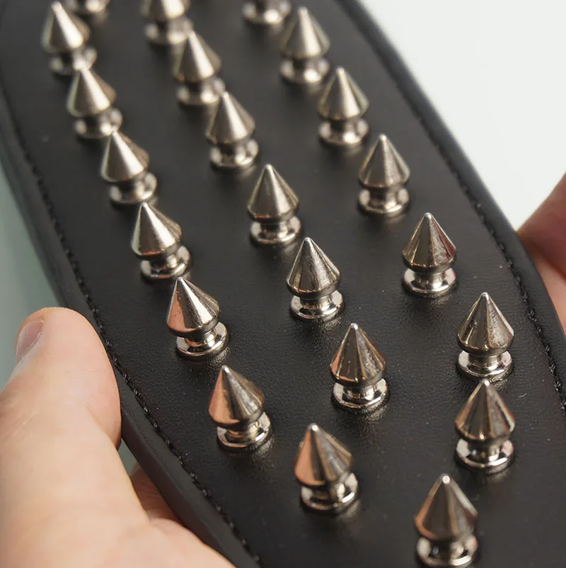 BDSM Spanking Paddle,Dual Side Leather Spiked Whip,Sex Toys for Couples,Adult Games,Bondage,Restraints BDSM Spanking Paddle,Dual Side Leather Spiked Whip,Sex Toys for Couples,Adult Games,Bondage,Restraints