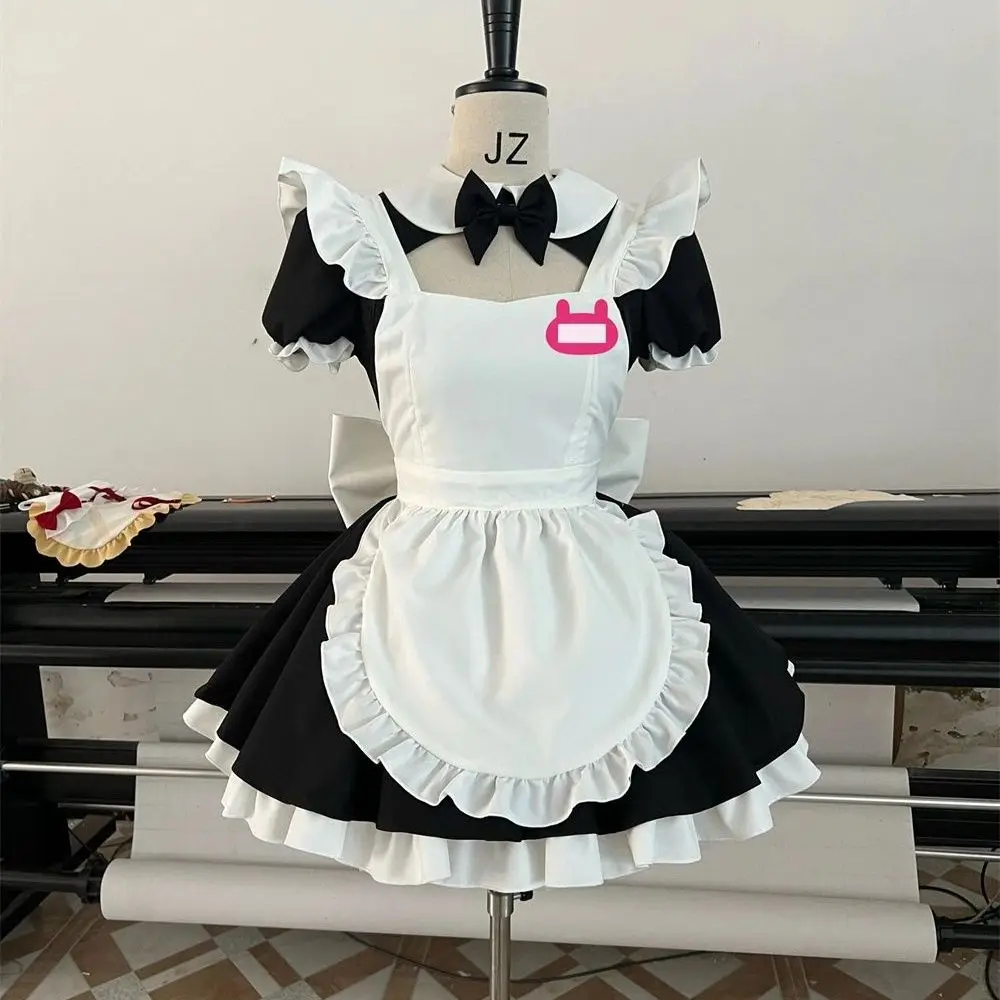 Mikuu Rabbit Hole Black and White Maid Sexy Dress With Headband Halloween Cosplay Costume Wig Princess Lolita Dress For Women Mikuu Rabbit Hole Black and White Maid Sexy Dress With Headband Halloween Cosplay Costume Wig Princess Lolita Dress For Women