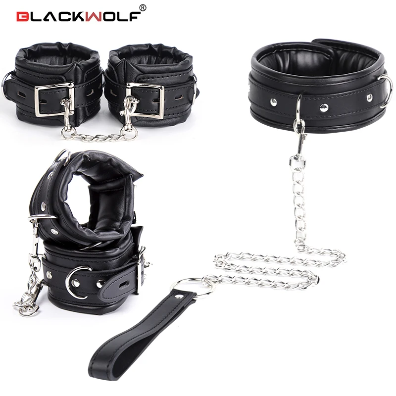Blackwolf Conjunto de Contenção Luxo Premium BDSM Restraint Set