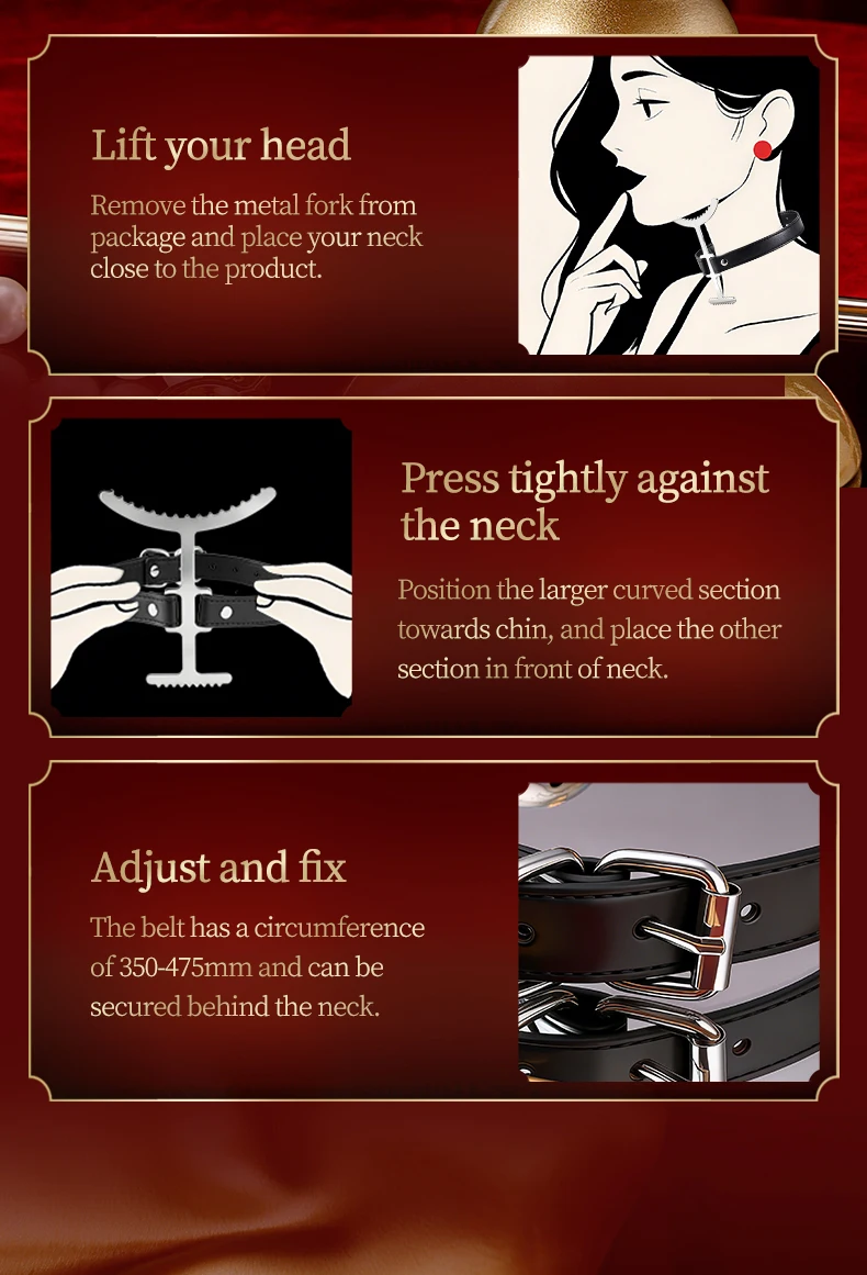 Metal Neck Bound Collar, Neck restriction toys, BDSM Bondage Gear Accessories, sex toys, adult pleasure, sexual wellness Metal Neck Bound Collar, Neck restriction toys, BDSM Bondage Gear Accessories, sex toys, adult pleasure, sexual wellness