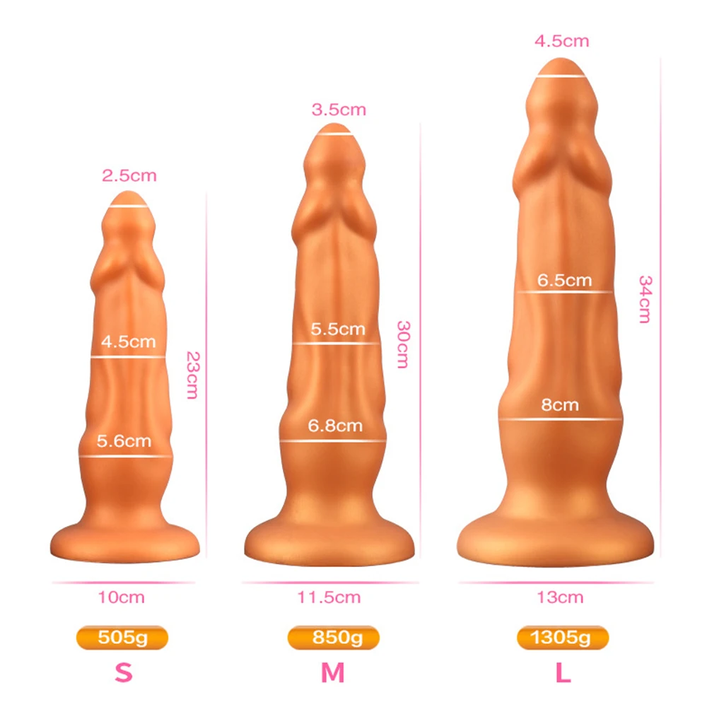 Dildo De Silicone Pênis Realista com Ventosa Huge Anal Plug - Imagem 2