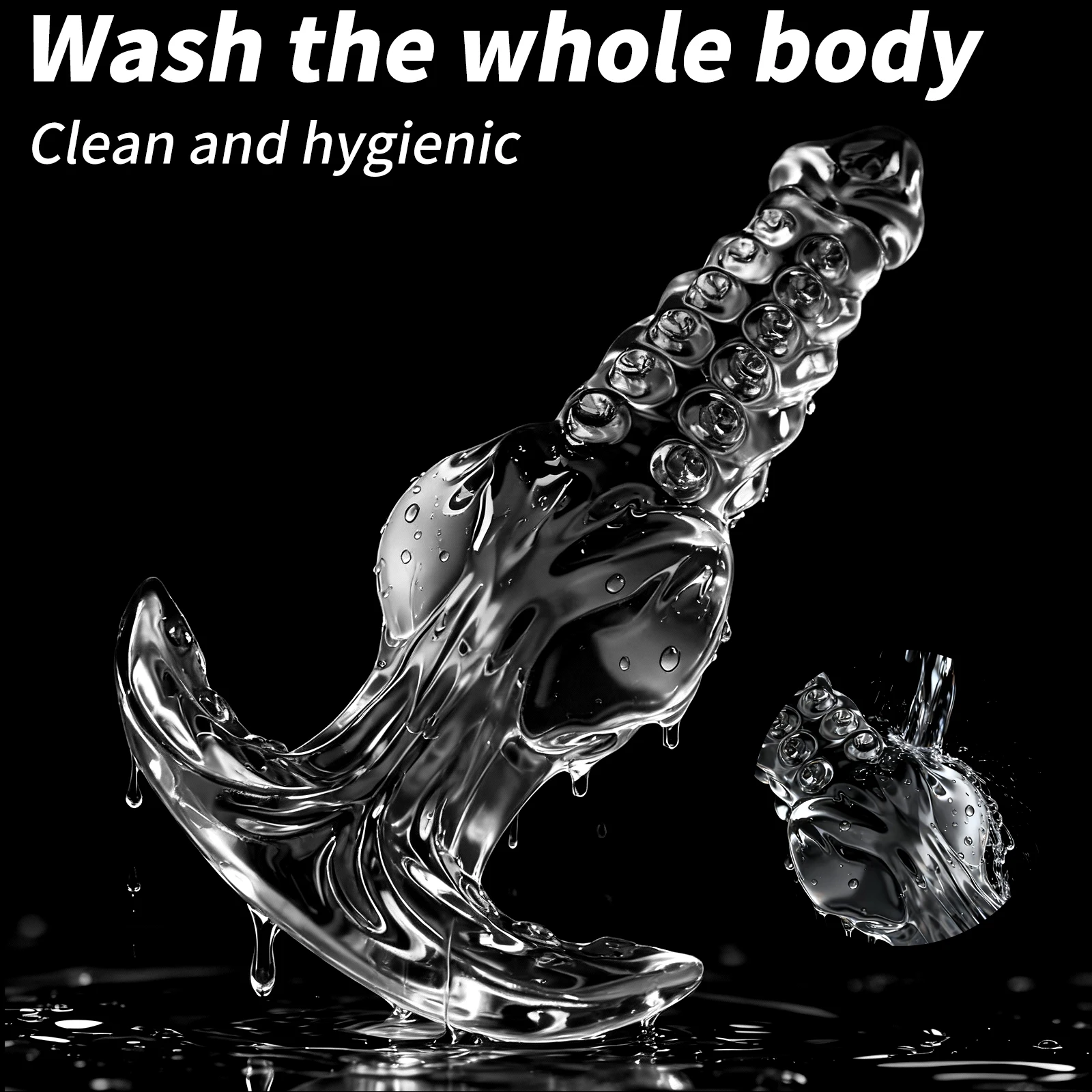 Transparent Anal Plug Male and Female Expansion Masturbator massage Sensual Beads Adult Sex Toys For Women Men Gay Vaginal plug Transparent Anal Plug Male and Female Expansion Masturbator massage Sensual Beads Adult Sex Toys For Women Men Gay Vaginal plug