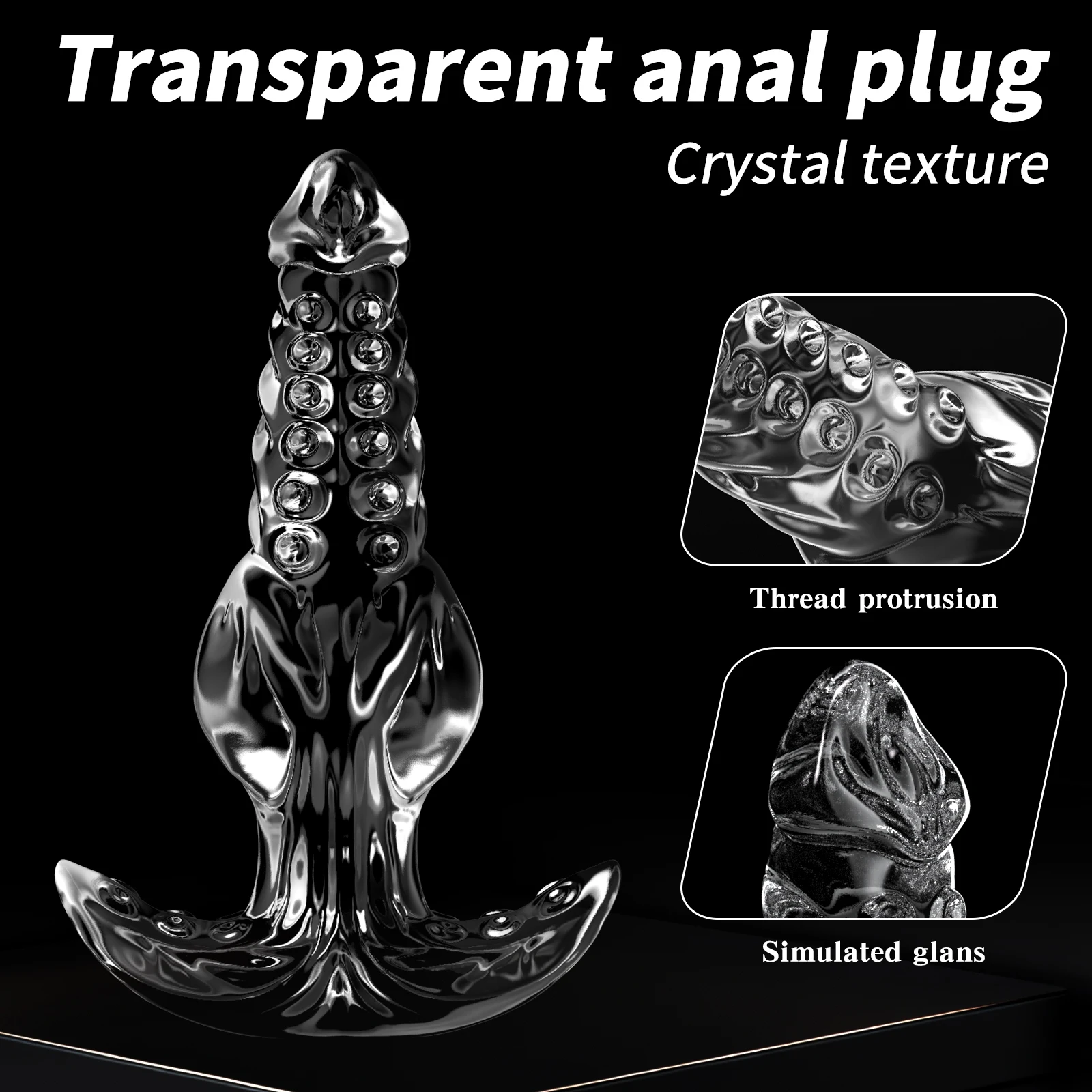 Transparent Anal Plug Male and Female Expansion Masturbator massage Sensual Beads Adult Sex Toys For Women Men Gay Vaginal plug Transparent Anal Plug Male and Female Expansion Masturbator massage Sensual Beads Adult Sex Toys For Women Men Gay Vaginal plug