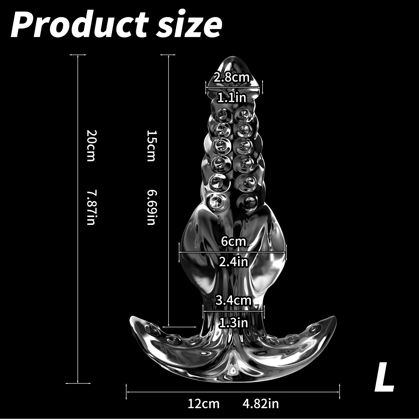 Butt Plug Anal Transparente Dilatador Estimulador de Próstata - Imagem 4