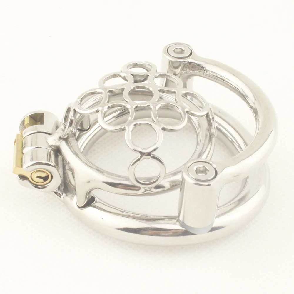 Stainless Steel Chastity Device Anti Slip Small Size Sexy Cock Cage Penis Ring Lock Chastity Belt Adult Games Bdsm Sex Toys