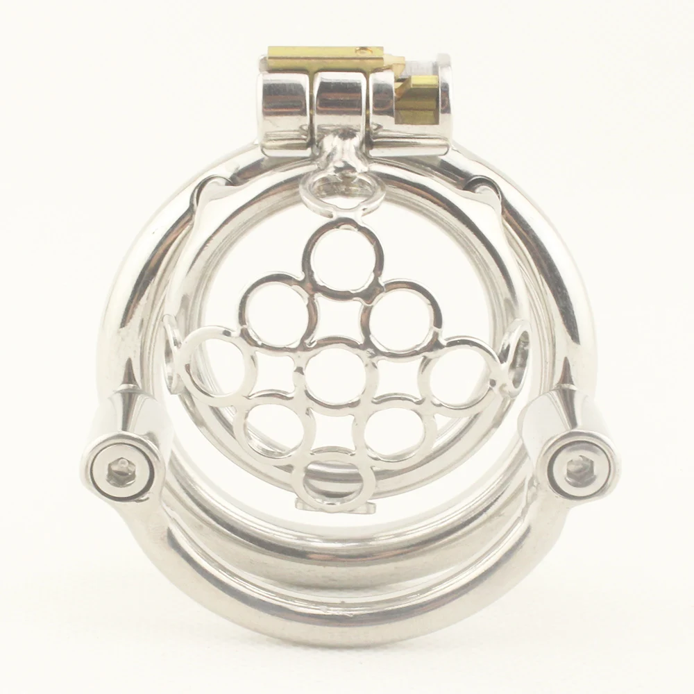 Stainless Steel Chastity Device Anti Slip Small Size Sexy Cock Cage Penis Ring Lock Chastity Belt Adult Games Bdsm Sex Toys
