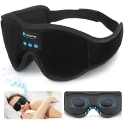 Máscara 3D Bluetooth Blackout preta com controles de volume na testa