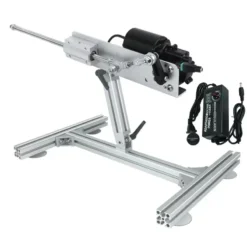 Máquina de sexo telescópica completa, com atuador linear, base de alumínio em X com ventosas e fonte com regulador de velocidade