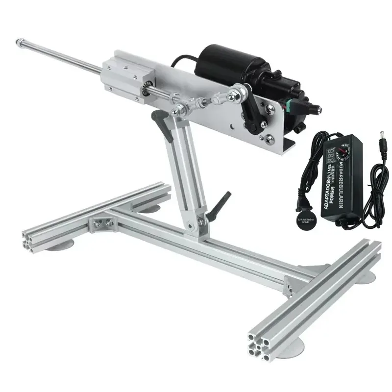 Máquina de sexo telescópica completa, com atuador linear, base de alumínio em X com ventosas e fonte com regulador de velocidade