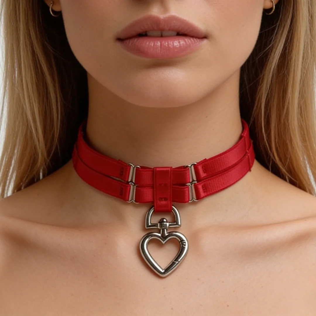 Colar Gargantilha Coração UYEE Choker Necklace - Imagem 6