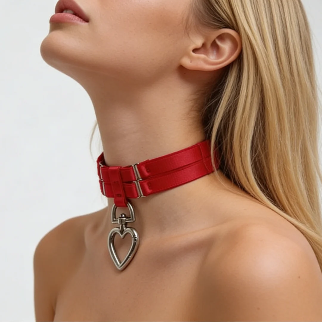 UYEE Women Colorful Tie Neck Ring Large Circle Heart Geometric Shape Accessory Belt Sweet Cool Style Iron Material for All Ages UYEE Women Colorful Tie Neck Ring Large Circle Heart Geometric Shape Accessory Belt Sweet Cool Style Iron Material for All Ages