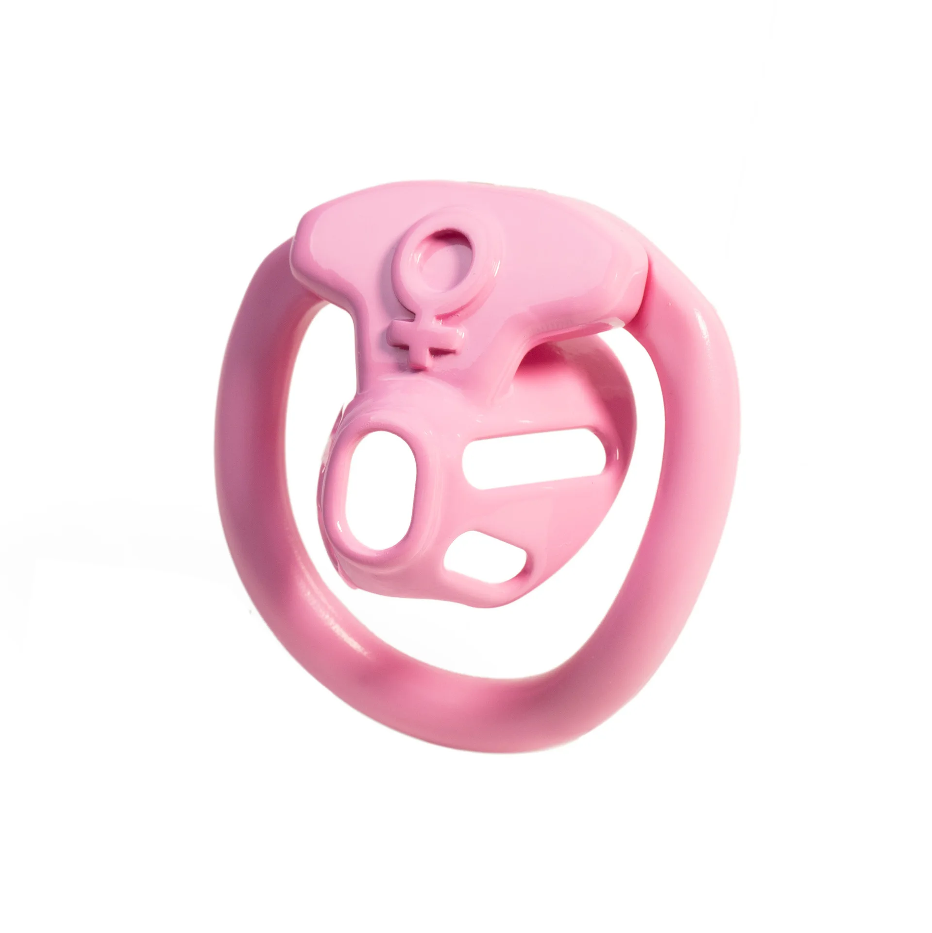 Sissy Mini Chastity Cage Hollow Chastity Lock Pot Lid Lock Male Positive Penis CB Lock Abstinence Restraint with 4 Rings Sex Toy