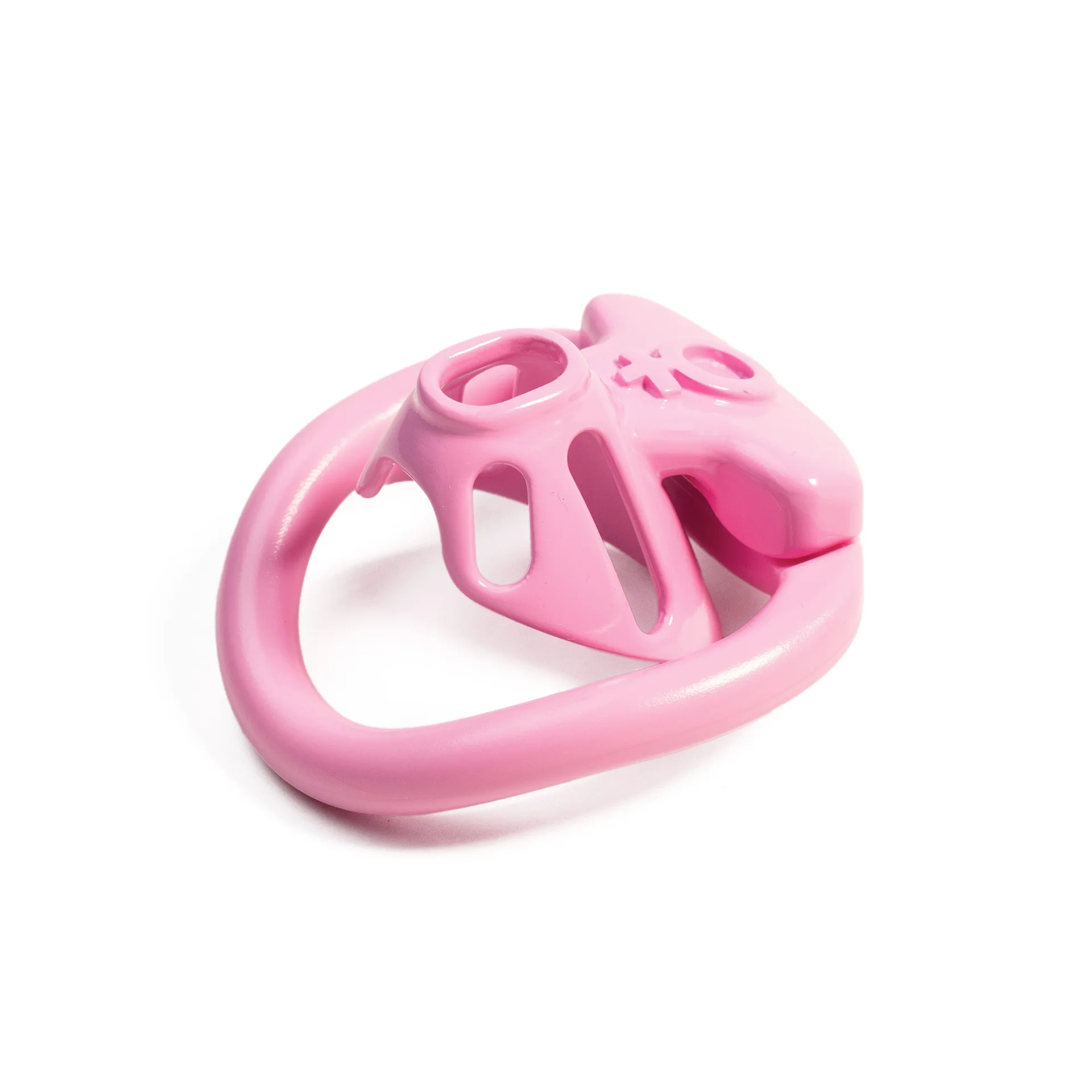 Sissy Mini Chastity Cage Hollow Chastity Lock Pot Lid Lock Male Positive Penis CB Lock Abstinence Restraint with 4 Rings Sex Toy