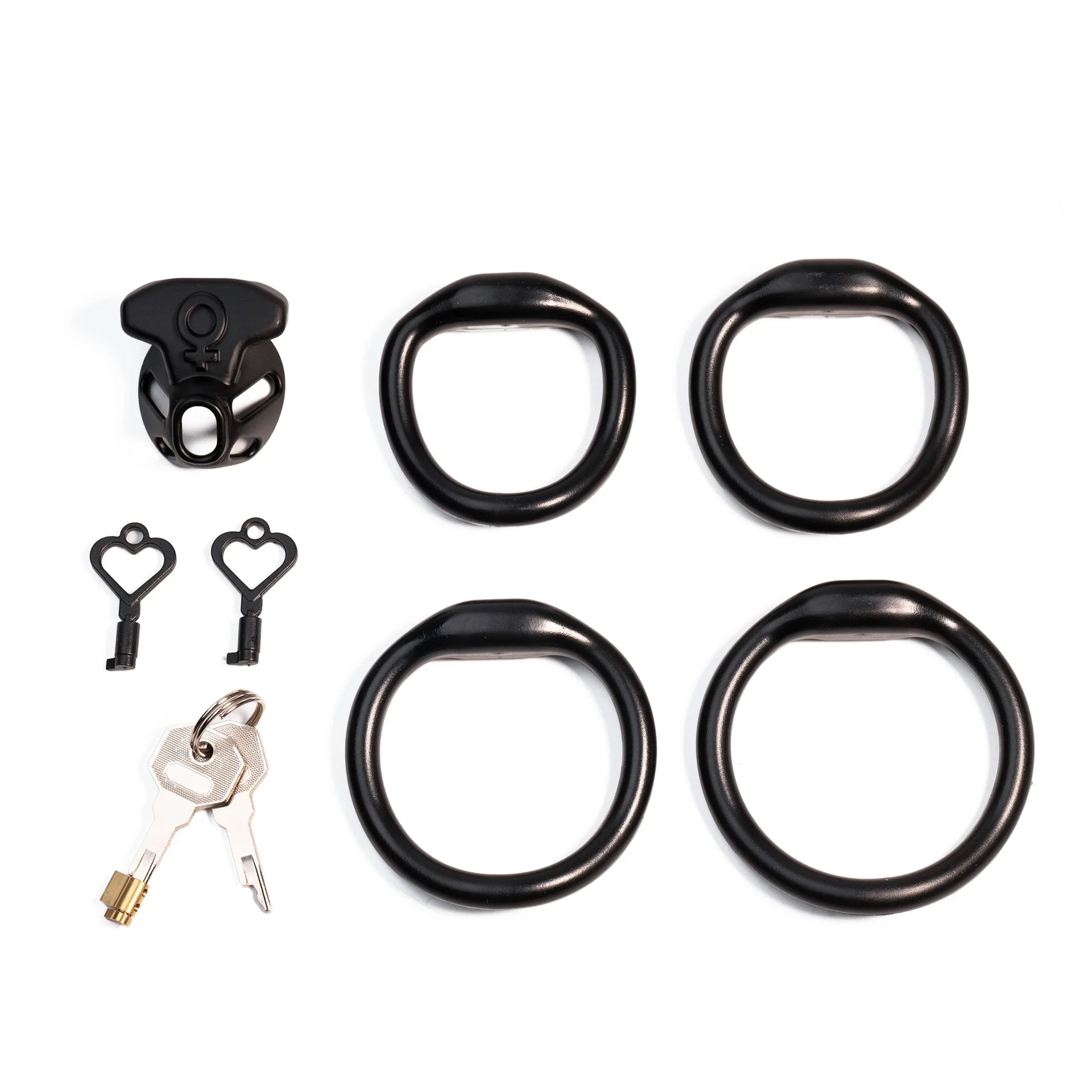 Sissy Mini Chastity Cage Hollow Chastity Lock Pot Lid Lock Male Positive Penis CB Lock Abstinence Restraint with 4 Rings Sex Toy