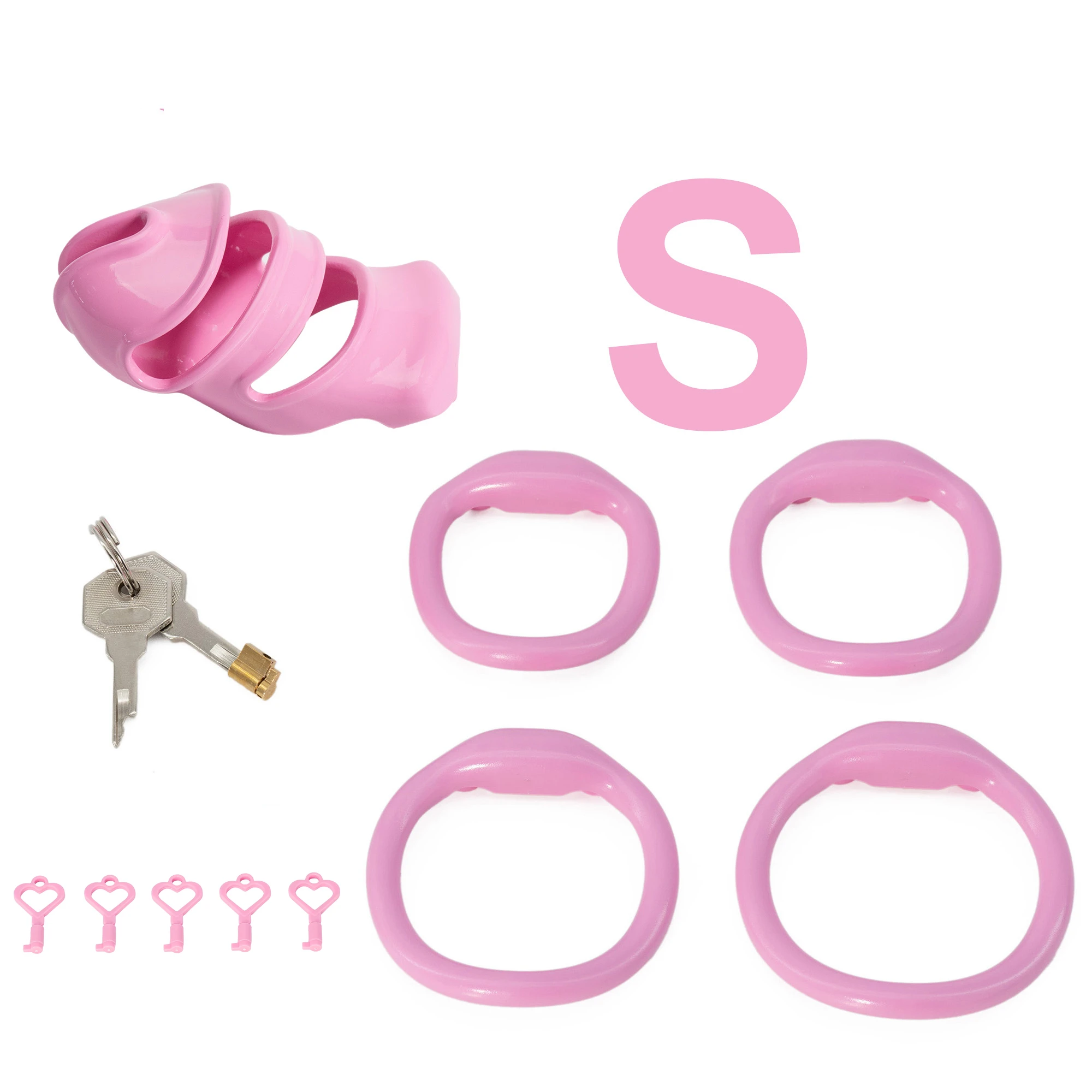 Men's Lightweight chastity lock with hollow breathable design for lower body restraint, anti-erection, abstinence, SM