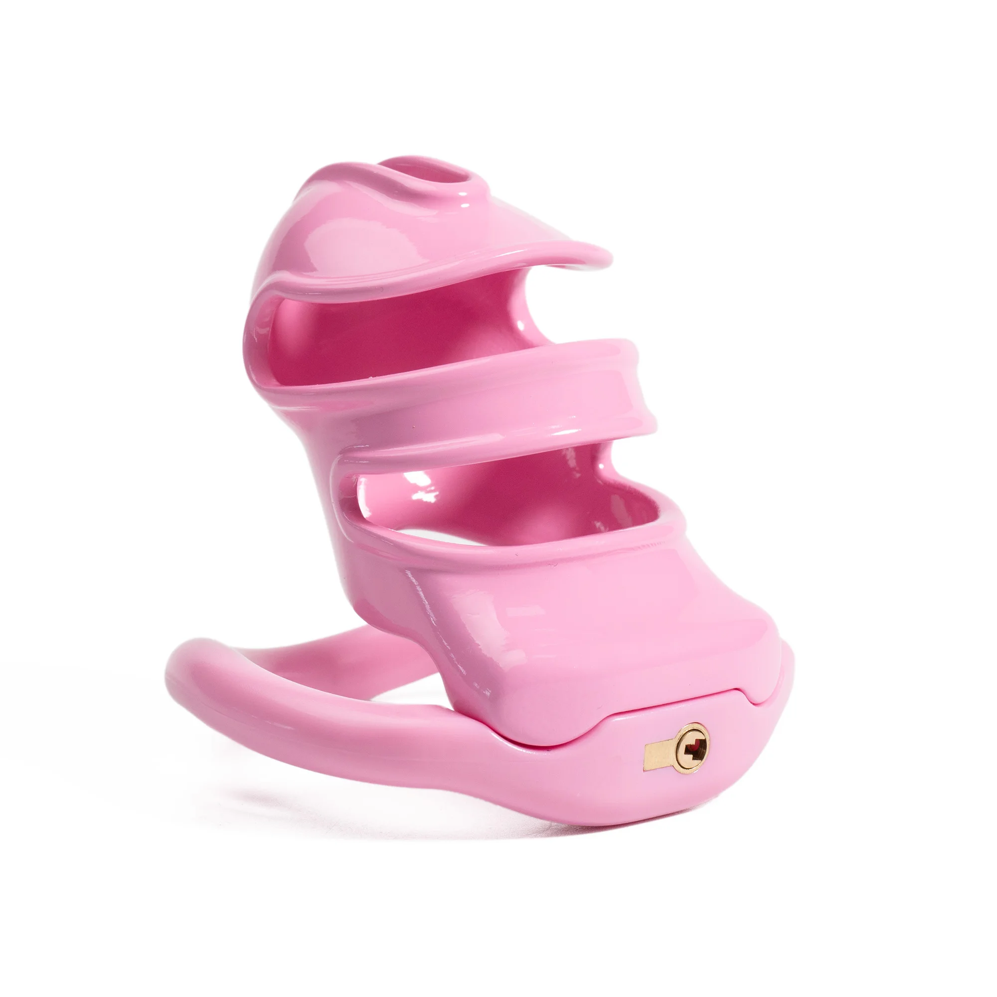 Men's Lightweight chastity lock with hollow breathable design for lower body restraint, anti-erection, abstinence, SM