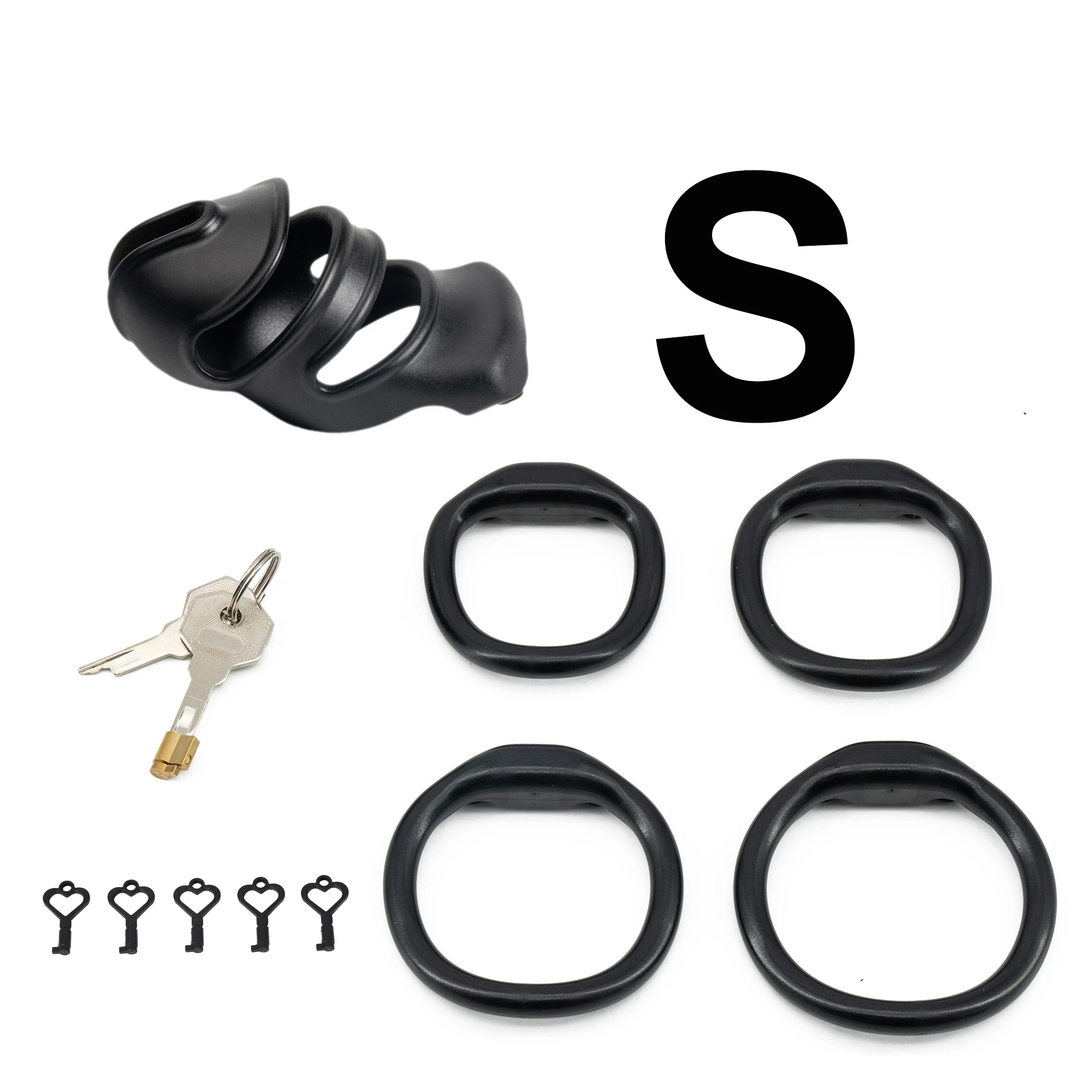 Men's Lightweight chastity lock with hollow breathable design for lower body restraint, anti-erection, abstinence, SM