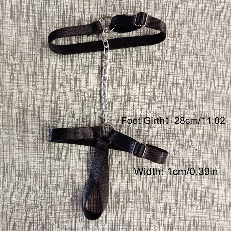 Tornozeleira Elástica com Corrente Band Anklet Bracelet Chain - Imagem 4