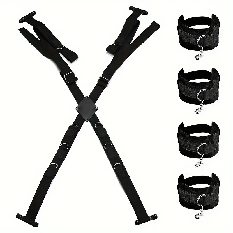 BDSM Adjustable Door Mount Sex Swing for Adult Adjustable Straps Hanging Door Handcuffs Wrist Ankle Bonding Restraints Sex Toys