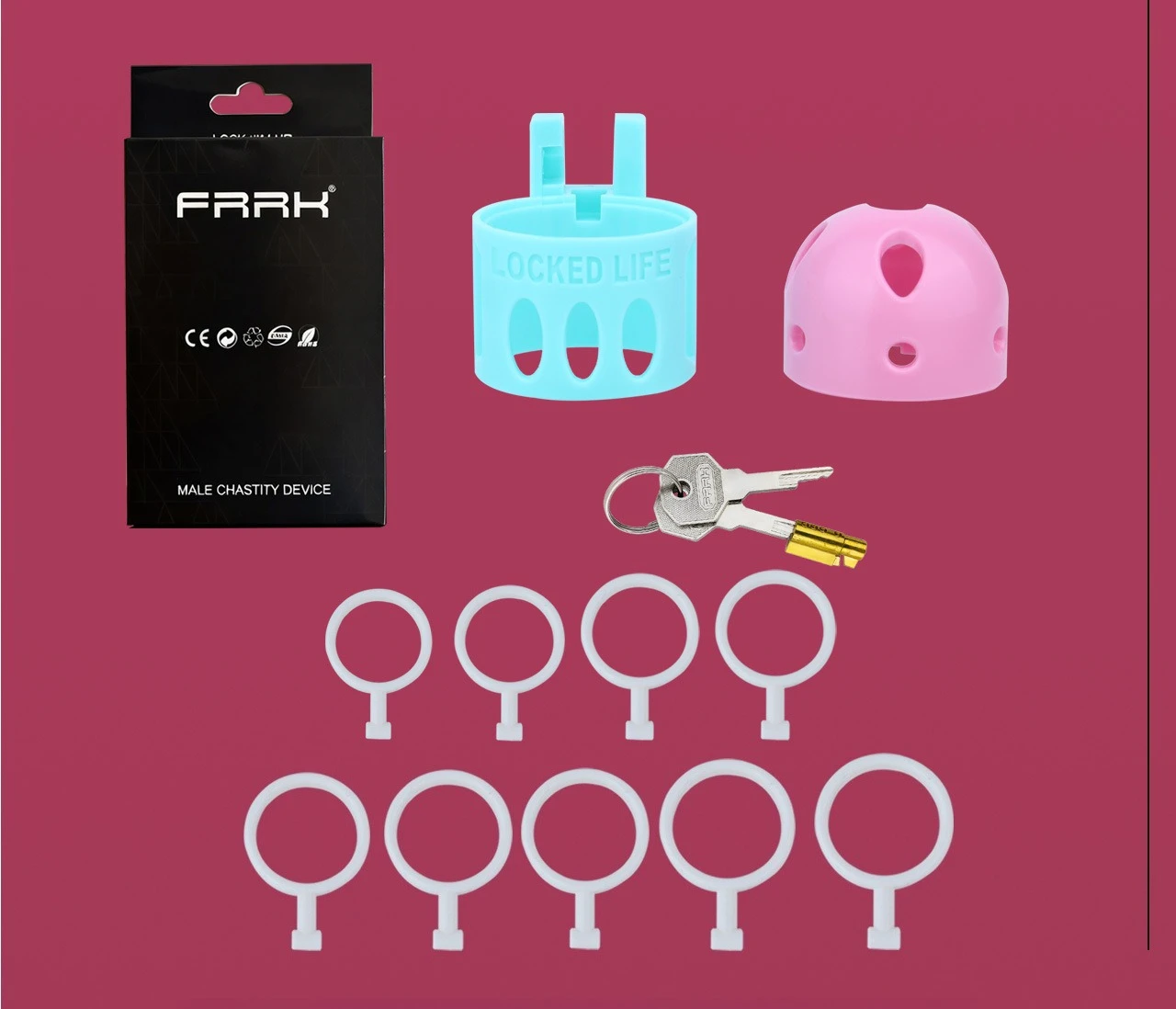 Ringless Male Chastity Cage with Hollow Breathable Chastity Lock Penis Locks Restraint Adult Alternative Sex Toy Chastity Device