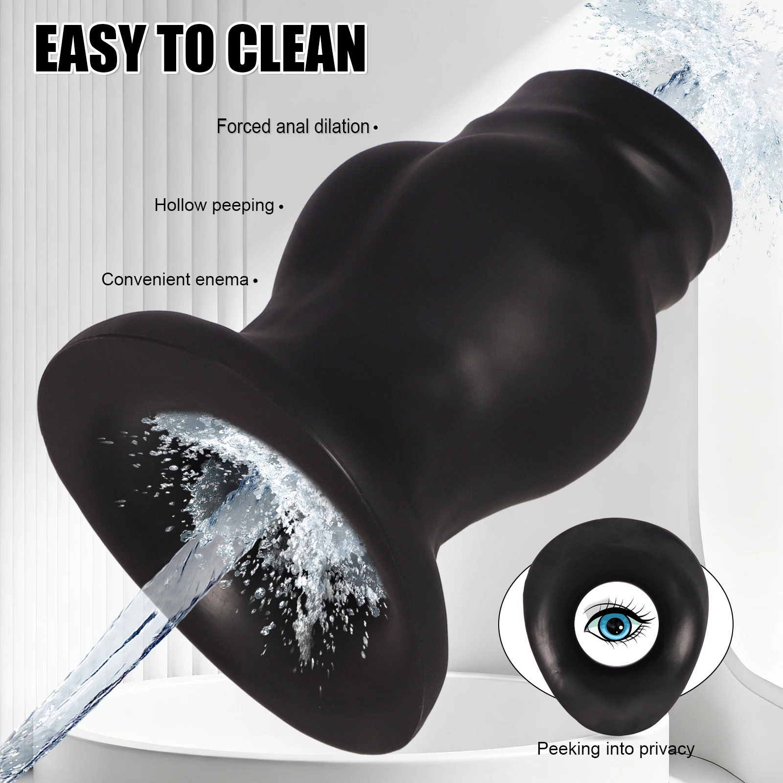 Plug Anal Oco Tunnel Plug Silicone Gigante Dilatador Speculum - Imagem 5