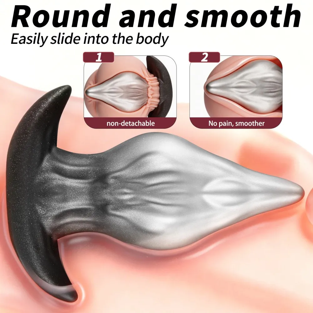 Gota: Plug Anal de Silicone Macio com Base Âncora para Próstata - Imagem 3