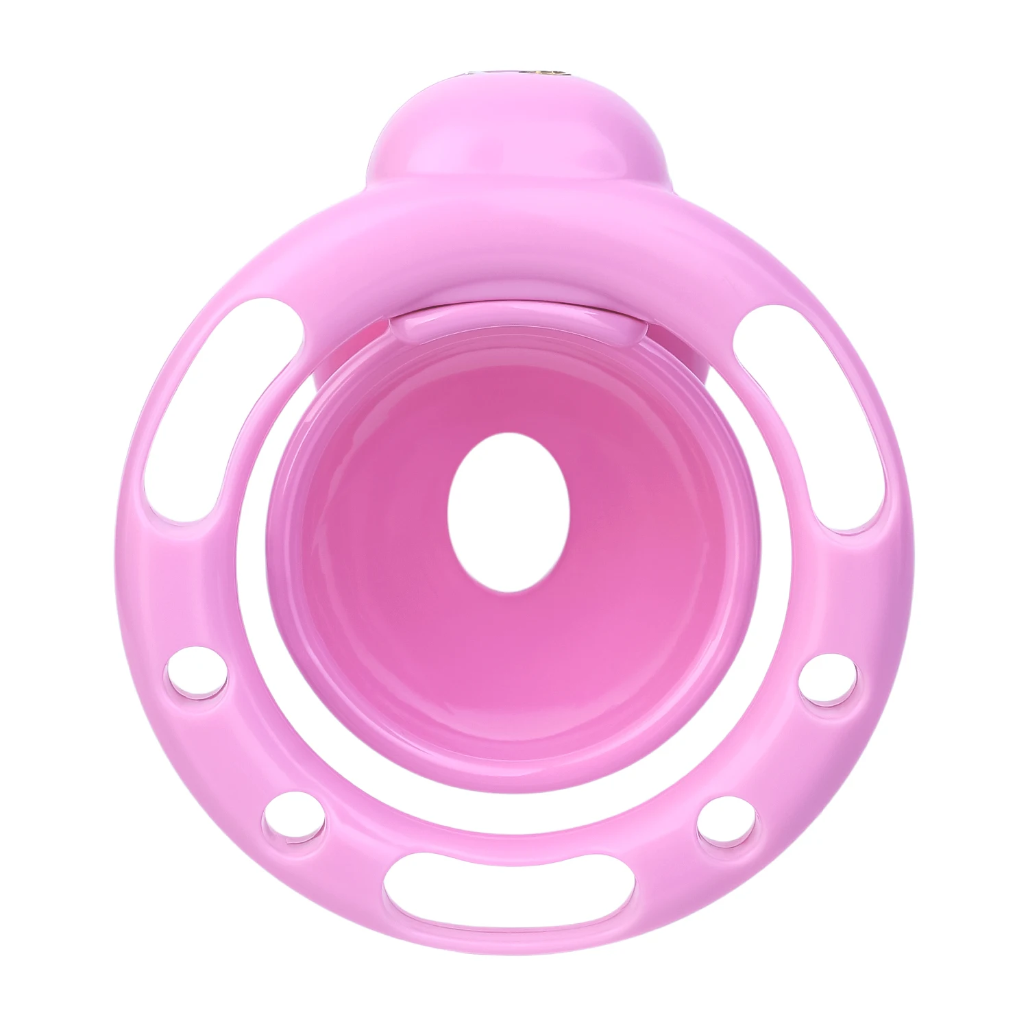 Docinho Rosa: Gaiola de Castidade Sissy com Laço e Pérolas - Imagem 5