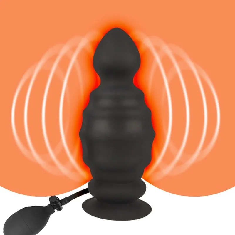 Plug Anal Inflável Silicone Expansível Bomba Inflatable Butt Plug Dilatador Anal Ventosa Próstata