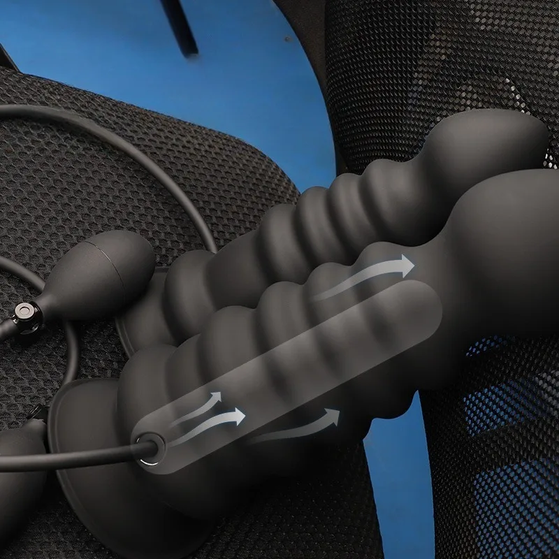 Plug Anal Inflável Silicone Expansível Bomba Inflatable Butt Plug Dilatador Anal Ventosa Próstata - Imagem 3