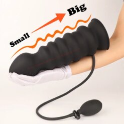 Alternative view of Plug Anal Inflável Silicone Expansível Bomba Inflatable Butt Plug Dilatador Anal Ventosa Próstata