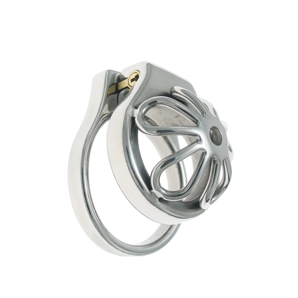 Micro Gaiola de Castidade Aço Inox Flat Cage Ultra Curta Tubo Uretral - Imagem 5