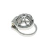 Micro Gaiola de Castidade Aço Inox Flat Cage Ultra Curta Tubo Uretral