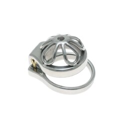 Micro Gaiola de Castidade Aço Inox Flat Cage Ultra Curta Tubo Uretral