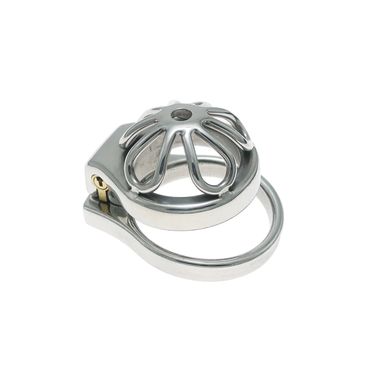 Micro Gaiola de Castidade Aço Inox Flat Cage Ultra Curta Tubo Uretral